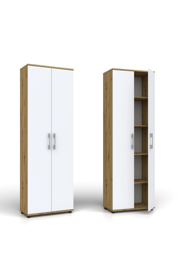 Regał  Szafa G 60 2d Dąb ARTISAN / biale drzwi